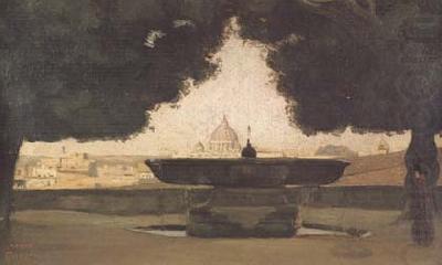 La vasque de I'Academie de France a Rome (mk11), Jean Baptiste Camille  Corot